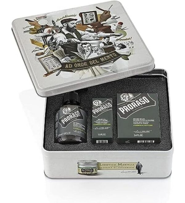 Beard care tin cypress and Vetyver
